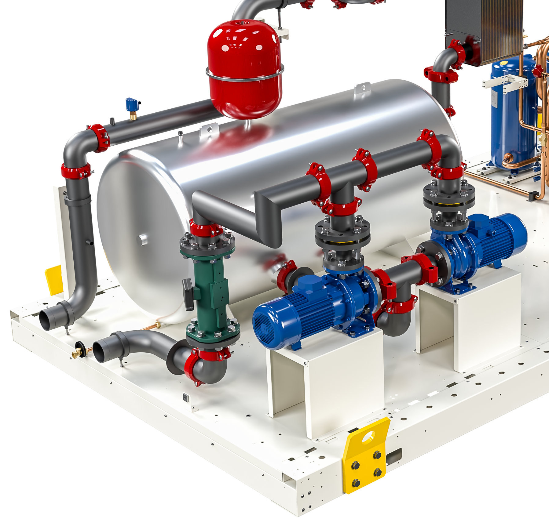 Integrated hydronic kit (optional)